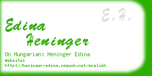 edina heninger business card